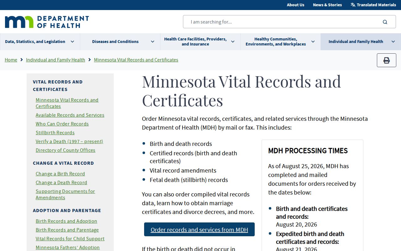 Roseville residents directory Minnesota Vital Records information